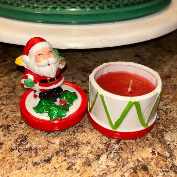 VINTAGE Woolworth Christmas Ceramic Candle
Drum Santa Claus Lid Hand Painted - Picture 10 of 10